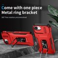 thumbnail image 3 of Allytechgroup iPhone 16e Case, Sliding Camera Lens Cover Military Grade Protection Stand Bracket Bumper Rugged TPU PC Phone Case for Apple iPhone 16e 6.1", Red, 3 of 8