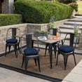 thumbnail image 5 of ARDEN Outdoor Bistro Seat Cushion (4 Pack) 15 inch, Sapphire Blue Leala, 5 of 9