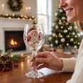 thumbnail image 3 of 2D Christmas Glass Art Cup Raised Holiday Glassware New Handmade Glass Goblet with 2D Christmas Design, Stem Wine Glass for Coffee Tea Juice, Christmas Party Table Decor Gift, 3 of 6
