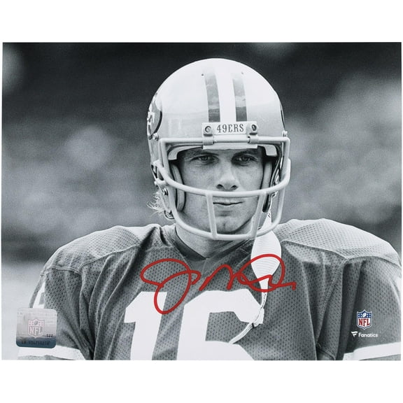 Joe Montana San Francisco 49ers Autographed 8" x 10" Black & White Close Up Photograph - Fanatics Authentic Certified