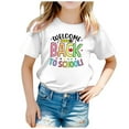 thumbnail image 1 of T-shirt à Manches Courtes Col Rond Imprimé Graphique Mignon pour la Rentrée Scolaire des Enfants, T-Shirt Décontracté d'Été, Pyjamas pour Filles de 12 Ans, Taille 12, Camisole pour Tout-Petits, 1 of 4