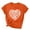 Orange, variant on Fesfesfes Shirt for Women Fashion Women Valentine's Day Print Short Sleeve T-shirt Novelty Graphic Tops Tee L(US:8)