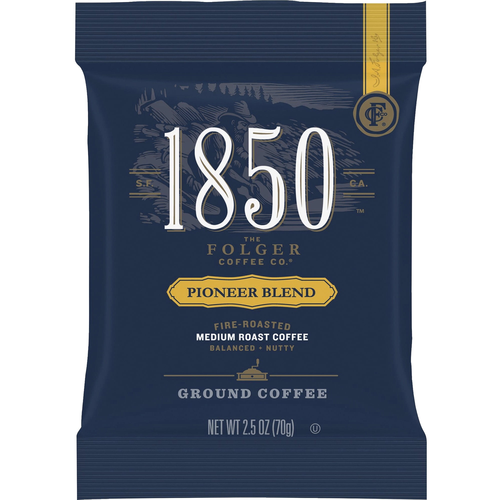 Folgers 1850 Pioneer Blend Ground Coffee Pouches, 24 / Carton (Quantity