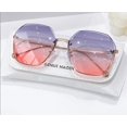 thumbnail image 1 of "2022 Quality Sense Fashion Trend Cut Edge Rimless Sunglasses Women's Polygonal Sunglasses Two-color Gradient", 1 of 1