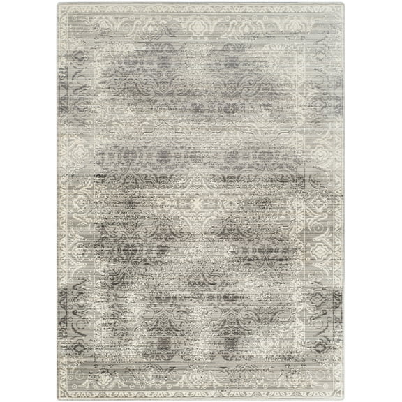 SAFAVIEH Valencia Chauncey Distressed Floral Polyester Area Rug, Mauve/Multi, 5' x 8'