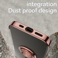 thumbnail image 6 of Allytechgroup iPhone 16 Plus Case with Ring Holder, Kickstand Magnetic Case Compatible with Car Mount Bumper Rugged Shockproof Clear Back Cover Phone Case for Apple iPhone 16 Plus, Rosegold, 6 of 6