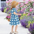 thumbnail image 5 of FORMRS Girls Short Sleeve Dress Summer Casual Round Neck A-line Beach Sundress, Sizes 2T-8T, Blue Polar Bear, 5 of 8