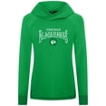 thumbnail image 2 of Women's Levelwear Kelly Green Chicago Blackhawks St. Patrick's Day Slender Raglan Hoodie, 2 of 3