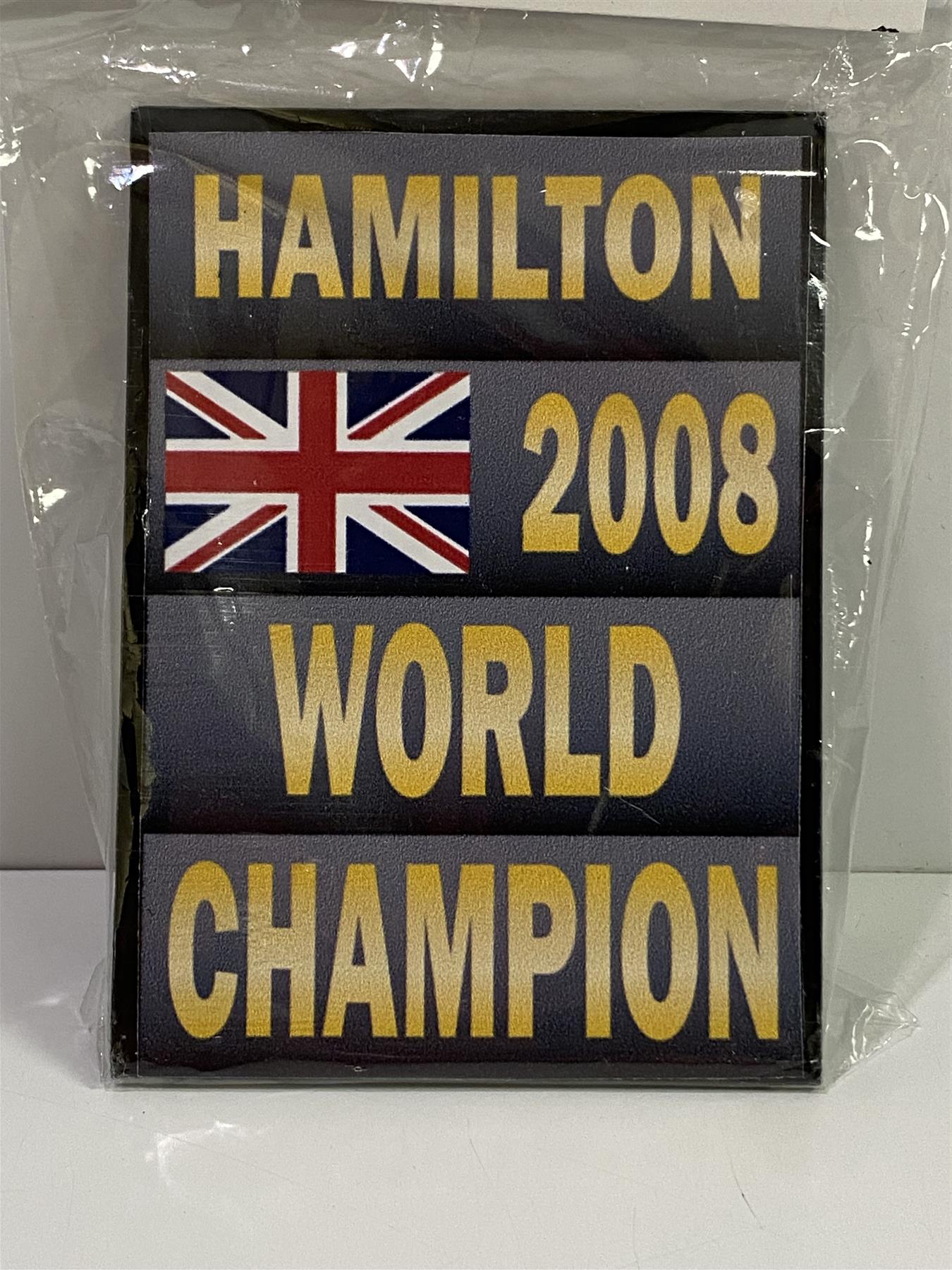 Lewis Hamilton World Champion 2008 F1 Board Signage 118 Cartrix HA118
