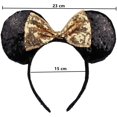 thumbnail image 5 of HSHDLDF Minnie Mouse Serre-Tête Oreilles Minnie Mouse Serre-Tête Oreilles Adapté au Jeu de Rôle pour Fille et Femmes (Noir+or), 5 of 5