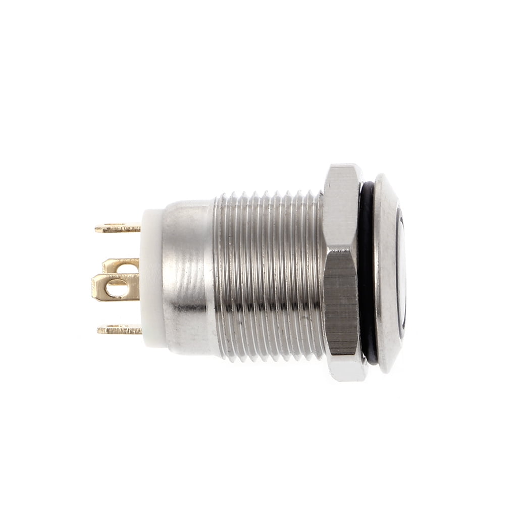 12mm LED illuminated Metal Momentary Push Button Switch Boat Car 1A//12V DC NJ
