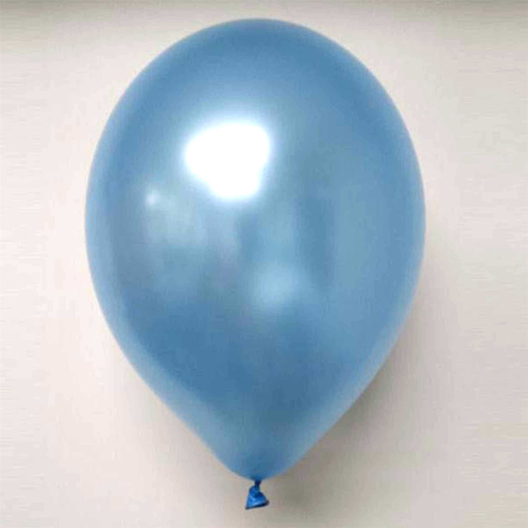 5 x 12" Metallic Blue PLAIN Latex Balloons Birthday Party Wedding Celebrations