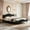 Black, variant on AUU Retro Style King Size Wooden Platform Bed Frame with Headboard – Sturdy Wood Slat Support, No Box Spring Needed, Easy Assembly
