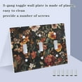 thumbnail image 3 of Yayeee Toggle Light Switch Wall Plate 2-Gang 4.56"x4.48" Decorative Outlet Cover, Colorful Flower, 3 of 7