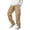 CB54_Khaki, variant on Lumtrix Men's Casual Cargo Pants Drawstring Elastic Waist Joggers Loose Fit Lightweight Tactical Pants with 4 Pockets Light Gray S