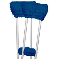 Vive Sheepskin Crutch Pads & Hand Grips – Comfortable, Breathable, Machine-Washable Crutch Covers – Premium Latex-Free Padding for Armpits & Hands, Blue