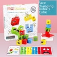 thumbnail image 4 of Cubo mágico que cambia de cara para niños, bloques de construcción, juguete interactivo para padres e hijos, juego de batalla de escritorio, cubo mágico de madera con cara sonriente, 4 of 5