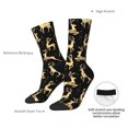 thumbnail image 6 of Honeii Christmas Gold Deers Print Adult Socks,Crew Socks,Casual Calf Socks,Daily Wear Socks for Men & Women, Perfect for Sports, Casual and Everyday Use, 6 of 6