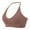 Brown, variant on Women Seamless Halter Sports Bra Open Back Padded Workout Crop Tank Tops Push Up Wireless Bralettes for Workout Gym