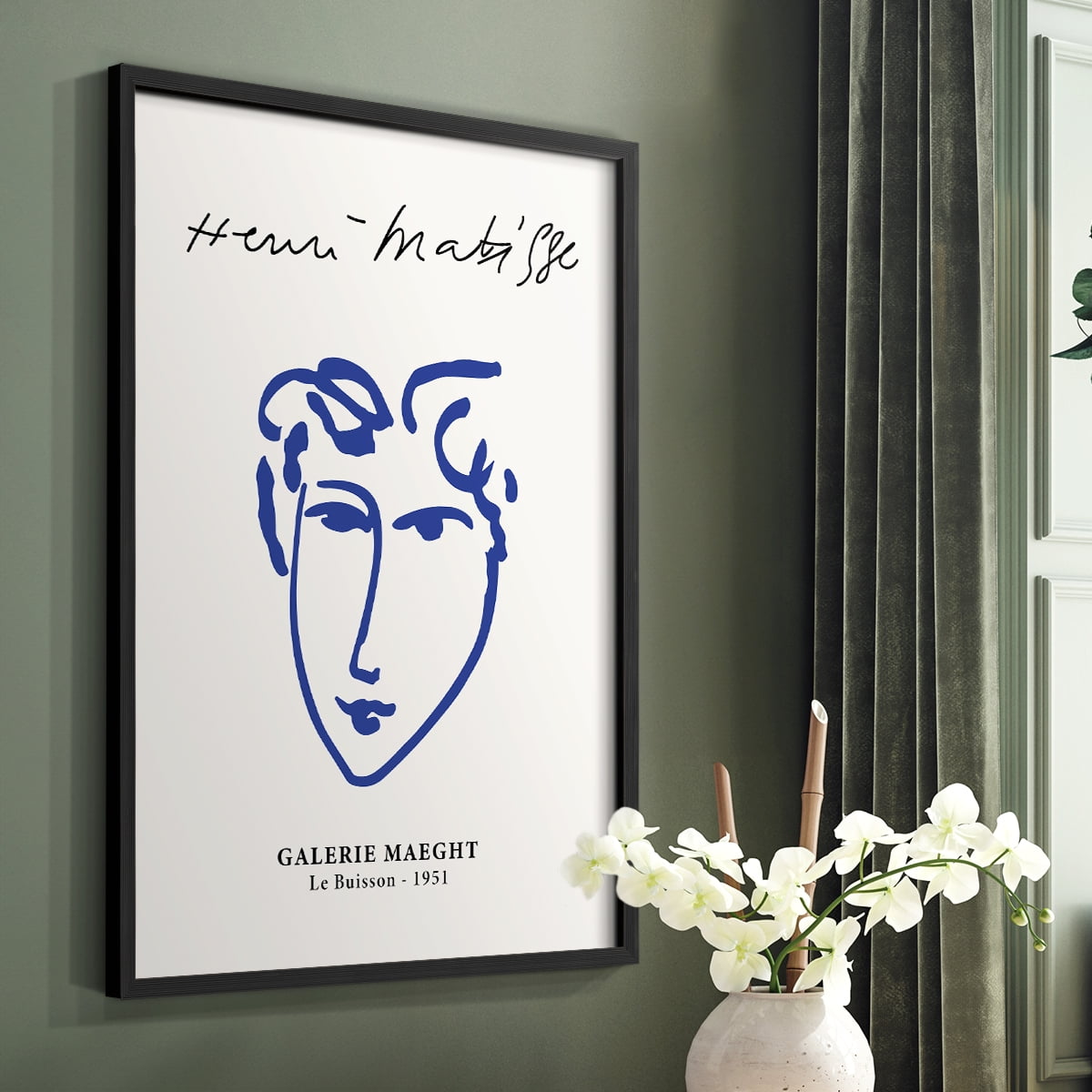 Matisse CVII Framed Print in Black Solid Wood 8 x 10 Framed Print