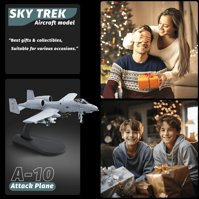 Échelle 1:100 A-10A Thunderbolt II Warthog Attack Avion de chasse modèle moulé sous pression Cadeau Collection d'ornement