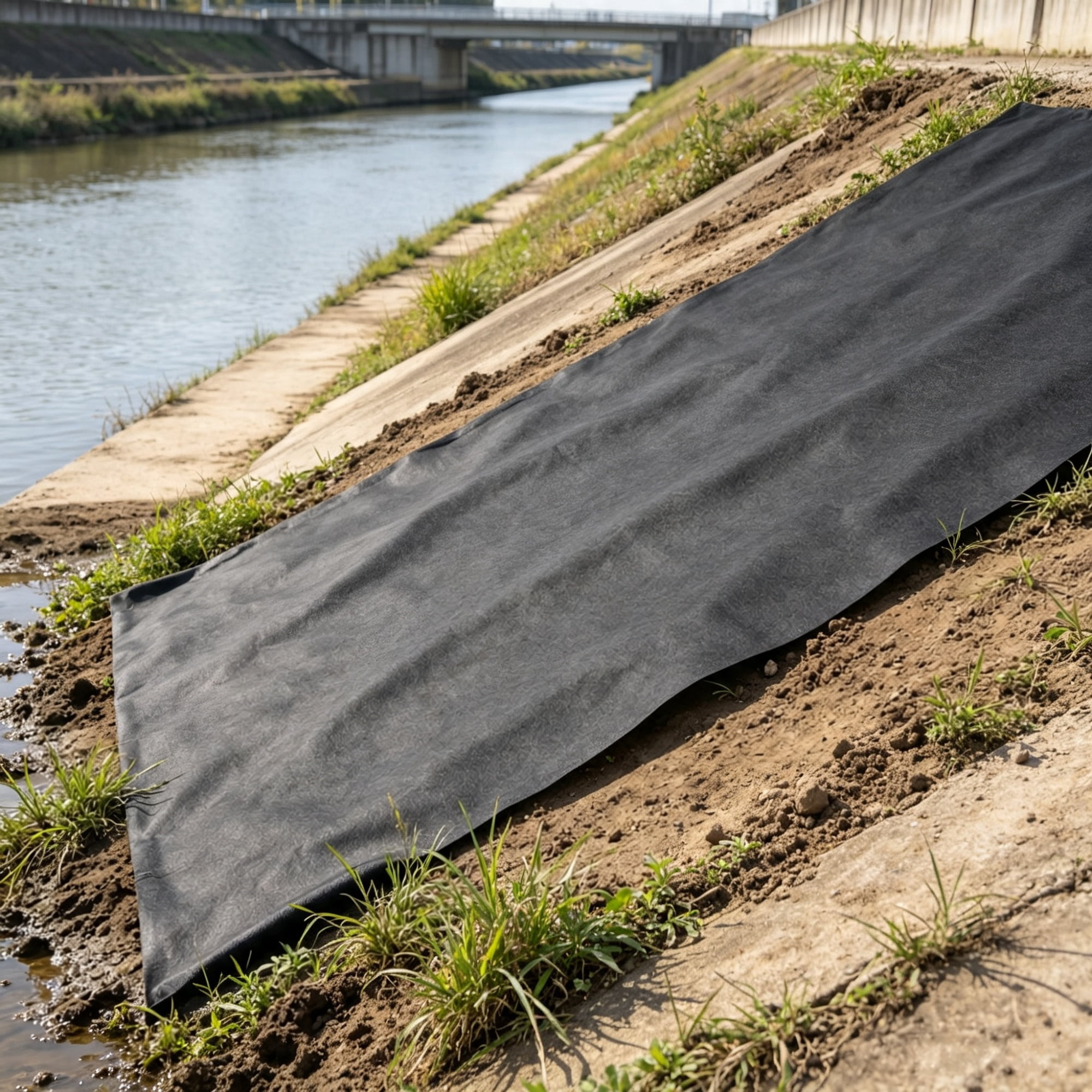 6x100ft Non-Woven Geotextile Fabric, Heavy Duty Driveway & French Drain Weed Barrier Ground Cover