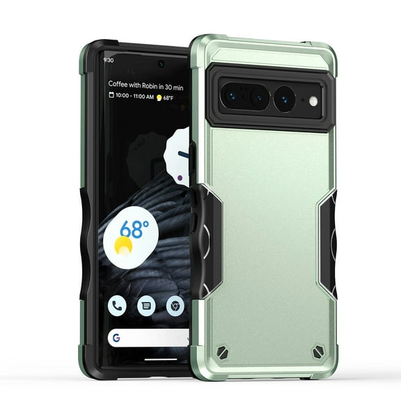 Allytech for Google Pixel 7 Pro Case 6.7 inch, Google Pixel 7 Pro Cover, Slim Soft TPU PC Cover Case Non-Slip Shockproof Heavy Duty Cell Phone Case for Google Pixel 7 Pro 5G 2022, Green
