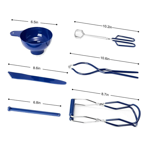 Canning Kit Canning Tools Canning Supplies 6 Pcs,Canning Jar Lifter, Lid Lifter,Canning Tongs for Canning