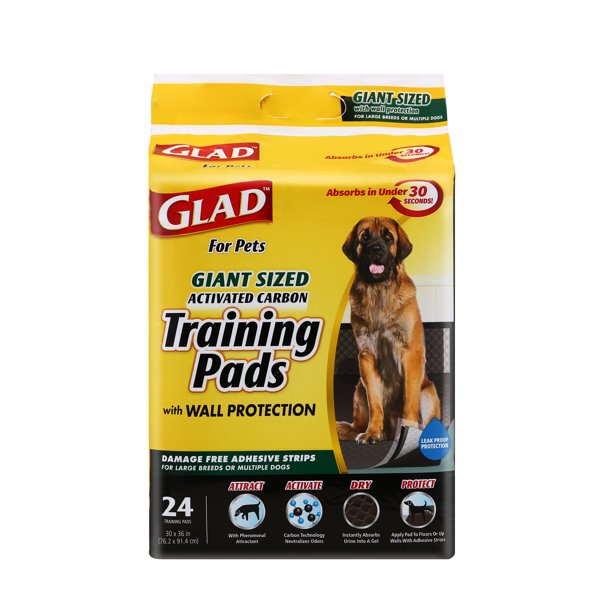 Glad for Pets Activated Carbon Training Pads Giant Size 24 pack