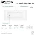 thumbnail image 5 of Kingston Brass VTPN673219T 67-Inch Acrylic Rectangular Drop-In Tub with Anti-Skid Surface in Glossy White, 5 of 7