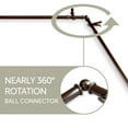 thumbnail image 3 of Bay Window Curtain Rod - 6-Sided Cocoa Corner Rods for Draperies & Curtains - 13/16 Inch, 3 of 4
