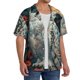 thumbnail image 2 of Fotbe Moon Flower White Owl Camisa Estampada de Manga Corta para Hombre, Casual de Verano, Estilo Playero, Sin Arrugas-XX-Large, 2 of 5