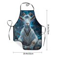 thumbnail image 6 of Zufioo Forest Meditating Goat Print Tie-up Apron, Unisex Kitchen Apron - Oil-proof, Stain-proof and Waterproof, Suitable for Restaurants and Service Industries-One Size, 6 of 9