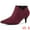 Burgundy, variant on Unique Bargains Women's Pointed Toe Kitten Heel Ankle Boots