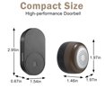 thumbnail image 5 of Timbre inalámbrico IP66 a prueba de agua 59 timbres 760 pies 115 dB con niveles de volumen Modo de silencio y 6 LED Flash Timbre inalámbrico para niños Dormitorio Hogar Aula Apartamento Personas con d, 5 of 5