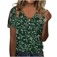 thumbnail image 4 of ATENAR T Shirts for Women Printed Soft Womens Shirts Lightweight Tee Green 2XL, 4 of 5