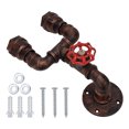 thumbnail image 1 of Lámpara de pared de doble cabezal, lámpara con diseño de tubería, Industrial Steampunk, con enchufe E27 para el hogar y la cocina, 220V, 1 of 8