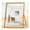 Golden, variant on Mae Frame Gold Black Rectangle Acrylic Transparent Surface Folding Picture Frame for Home Desktop Decoration.