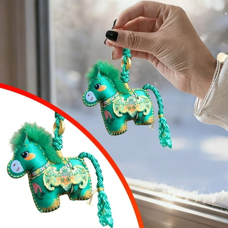 Heqing Boutique Clearance Year of Ornament Imitation Embroidery Seasonal Decoration Horse Year Mascot Pendant for Home Decor Staircase Wall Garden Heqing Boutique Clearance Year of Ornament Imitation Embroidery Seasonal Decoration Horse Year Mascot Pendant for Home Decor Staircase Wall Garden