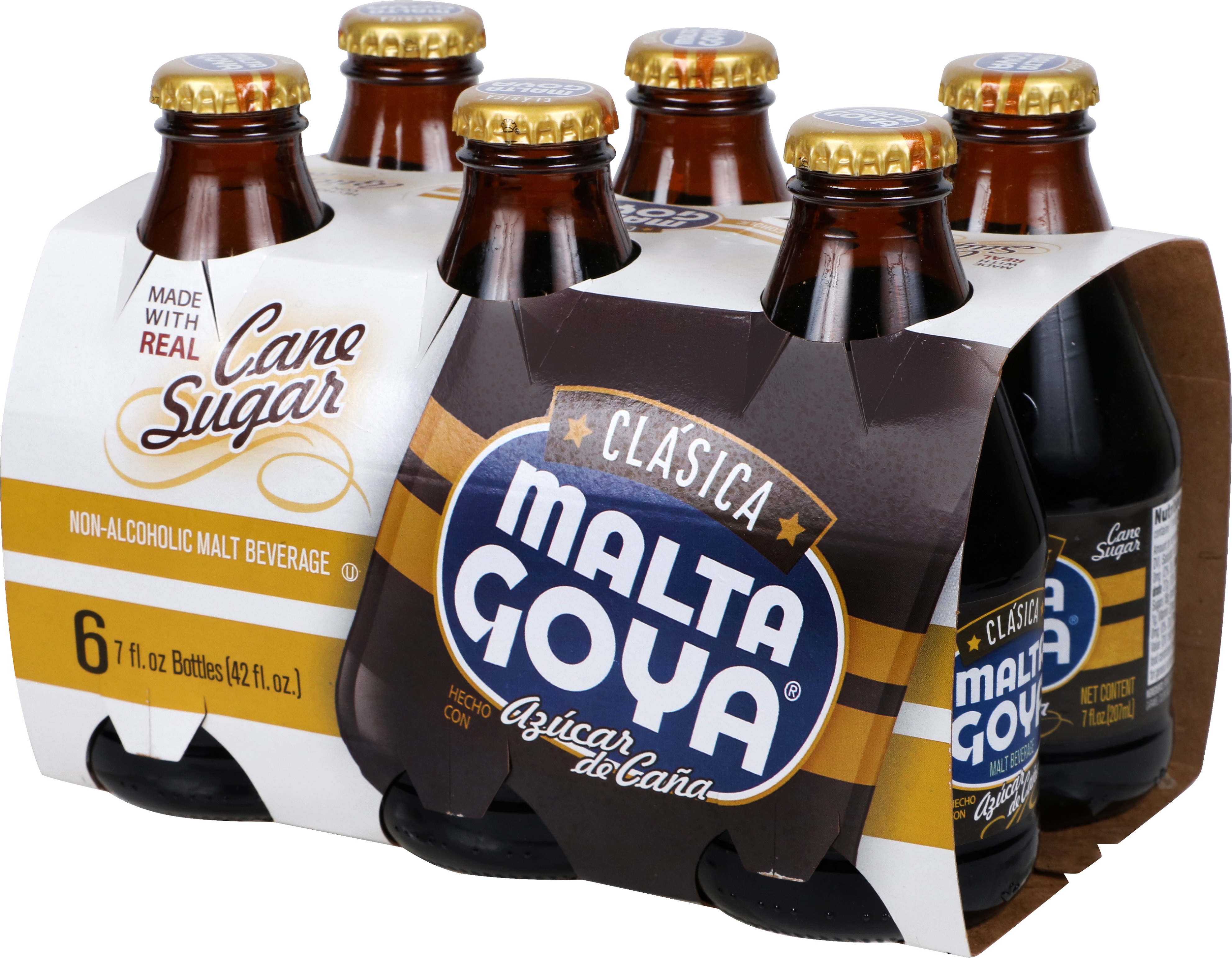 Goya Malta Clasica Cane Sugar Drink, 6pk, 7 oz Bottles