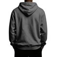 thumbnail image 4 of Zorvxlyn Fleece Lined Hoodies for Men Dropp Shoulder Oversized Hooded Sweatshirts for Men Winter Flannel Streetwear Lightweight Sweatshirt Men with Pocket Dark Gray XXL, 4 of 4