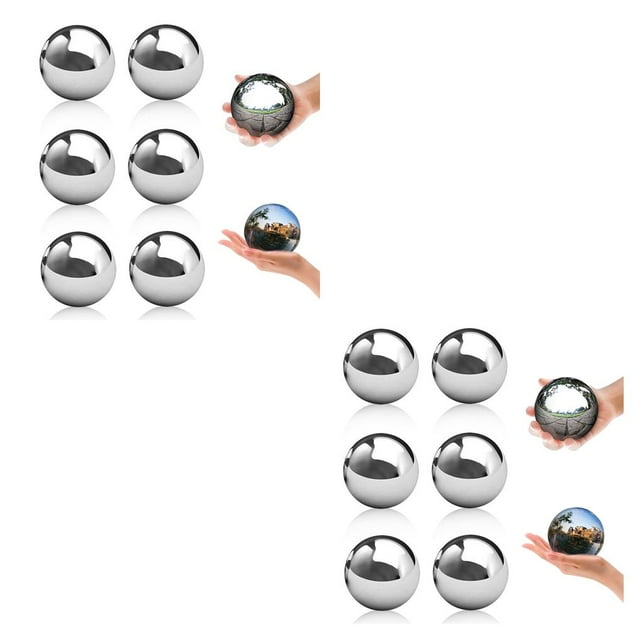 Transemion 6 Pcs Pièces de Rechange de Billes en Acier Inoxydable Diamètre 51mm Billes de Roulement 2Ensemble
