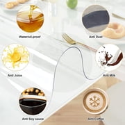 Yirtree Clear Table Protector Transparent Office Desk Topper Cover Mat Table cloths Glass Dining Room Table Wooden Furniture Surface Prortector Mat Wipeable Easy Clean