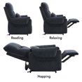thumbnail image 3 of CHITA Power Lift Recliner for Adults, Lift Chairs with Heat & Massage for Elderly with Lumbar Support Side Pocket & USB Charge Port for Living Room Bedroom, Fabric, Navy Blue, 3 of 17