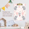 thumbnail image 4 of FORMRS Acrylic Clipboard with Low Profile Clip Standard A4 Letter Size, 12.5" x 9", Cute Elephant, 4 of 8
