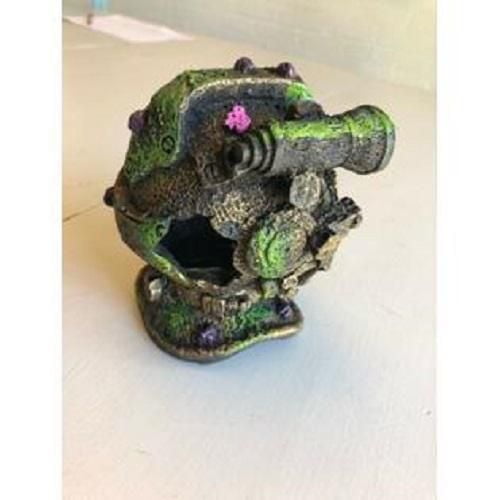 Décoration d'aquarium Petit casque de plongeur de Penn-Plax Sous l'eau, Casque