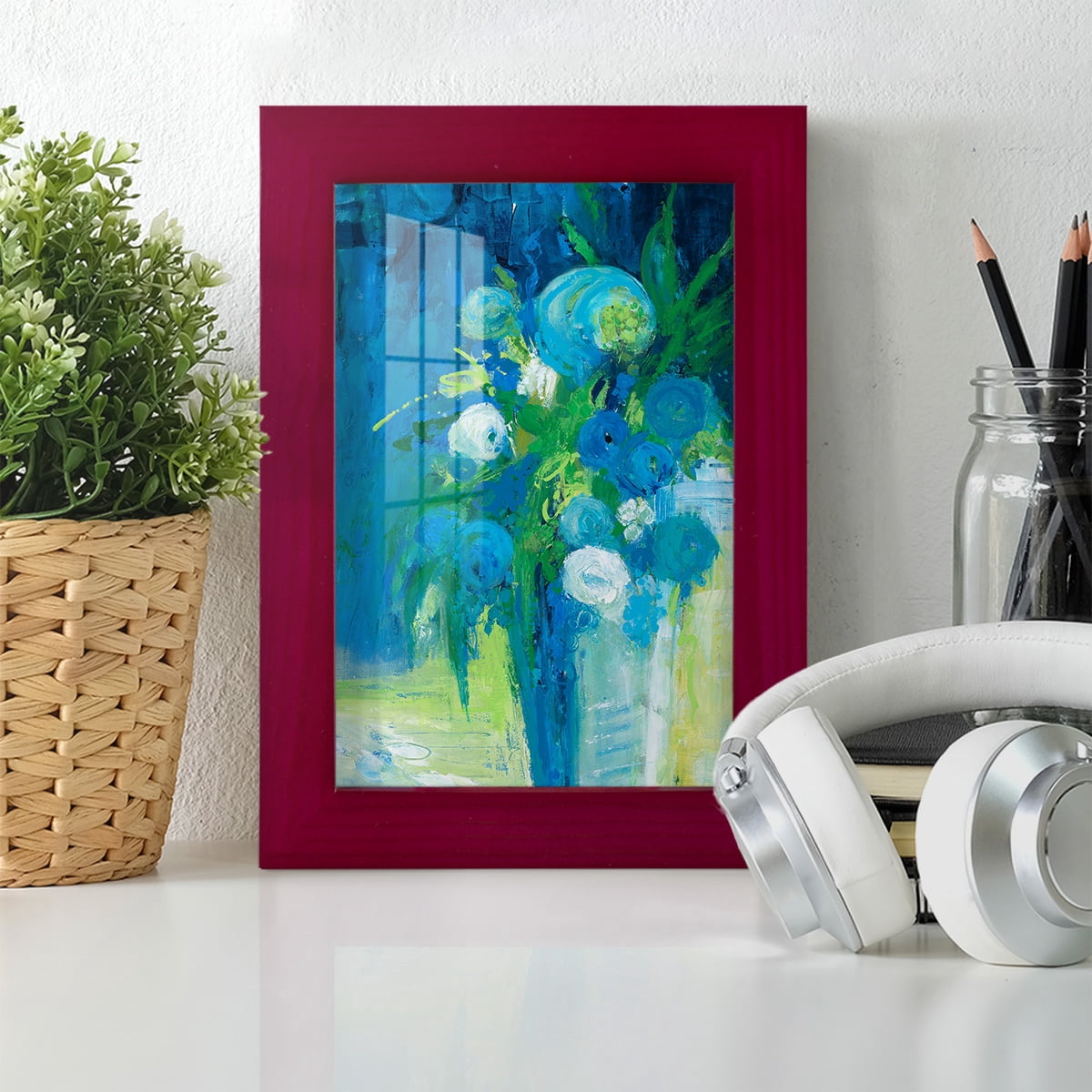 Literal Imaginings -Framed Print w/glass-Cherry Red