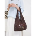thumbnail image 5 of Mesh Beach Tote Bag Shoulder Bag Handbags Knitting Hollow Summer Bag Hobo Bag Aesthetic for Women, 5 of 9