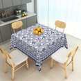 thumbnail image 5 of Tchckioa Tribal Floral Square Tablecloth for Kitchen,Stain Resistant Table Cloth,52x52 Inch,Blue, 5 of 6
