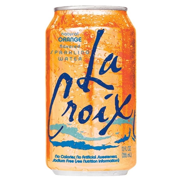 LaCroix Orange Naturally Essenced Sparkling Water 12 oz Cans Pack of